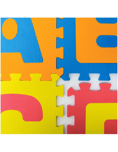 Tappeto Puzzle da Gioco Bambini 10pz Componibile 232019 con Lettere  29.5x29.5 cm