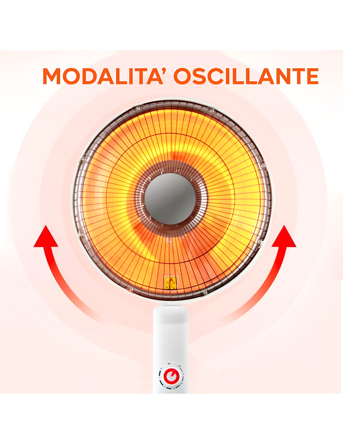 Stufa a Parabola a Carbonio da Appoggio 600W Basso Consumo Oscillante 220V  per Scrivanie, Pavimento, Mobili – Pezzella Shop