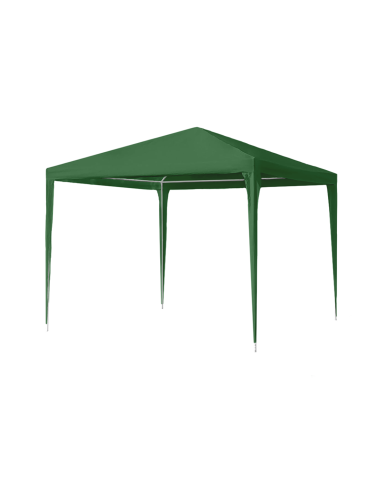 Image of Gazebo da Giardino Quadrato 3x3 mt con Telaio in Acciaio Telo Polietilene Verde052