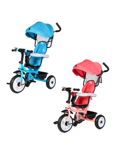 Triciclo FUNNY LT982 Passeggino per Bambini Carrozzina...