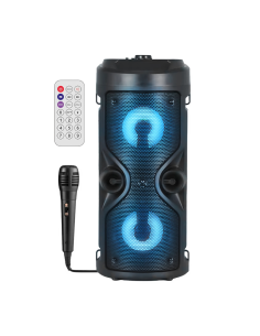 Cassa Speaker Altoparlante Bluetooth con Microfono Karaoke Luce LED Portatile