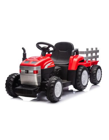 Image of Trattore Elettrico per Bambini Lamas LT984 con Rimorchio Rimovibile 12V Rosso052