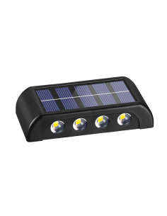 Lampada da Parete ad Energia Solare 8 LED Applique da...