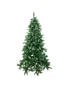 Albero di Natale Artificiale con Pigne e Neve 180H in PVC...