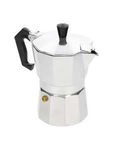 Moka Caffettiera Classica 3 Tazze Caffè Express Alluminio Manico Anti Scottatura