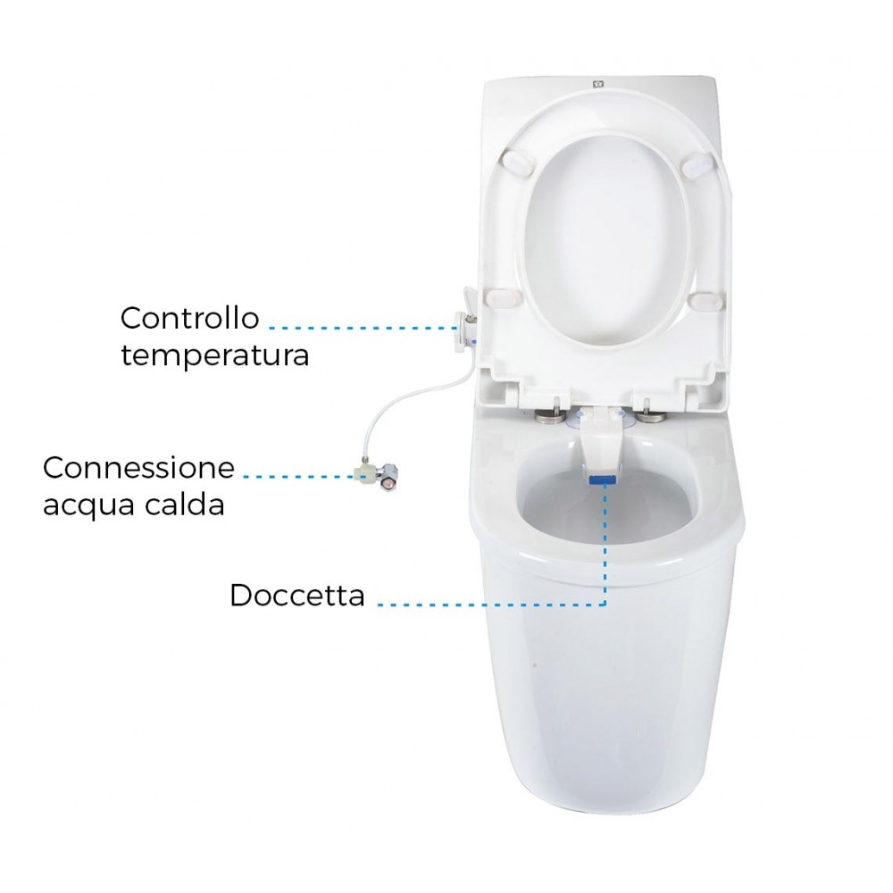 Water Con Doccetta Per Bidet.Hs B8110 Bidet Esterno Per Wc Con Doccetta E Regolazione Temperatura