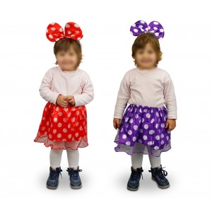 529917 Costume di carnevale da topina gonna e orecchie da Bambina da 2 a 4  anni