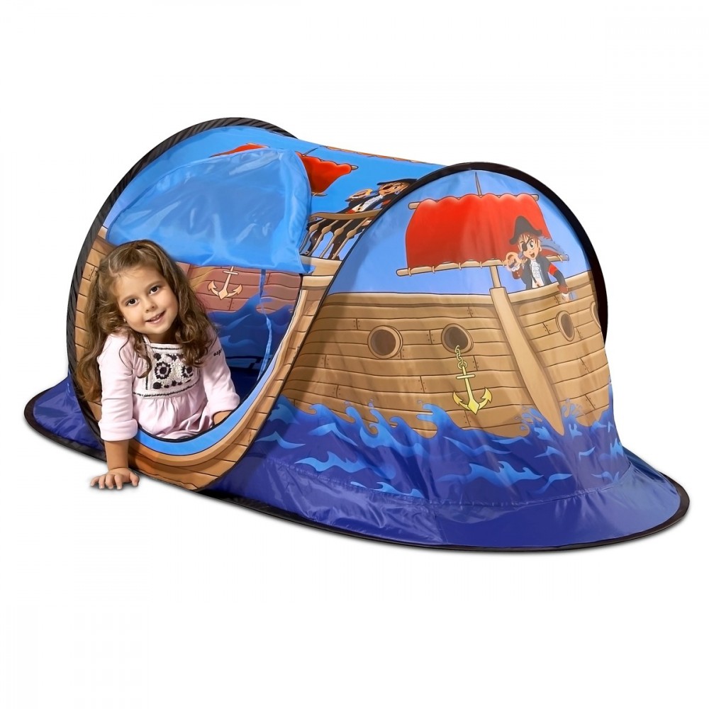 Tenda da gioco nave dei pirati 170x85x70 cm galeone per bambini