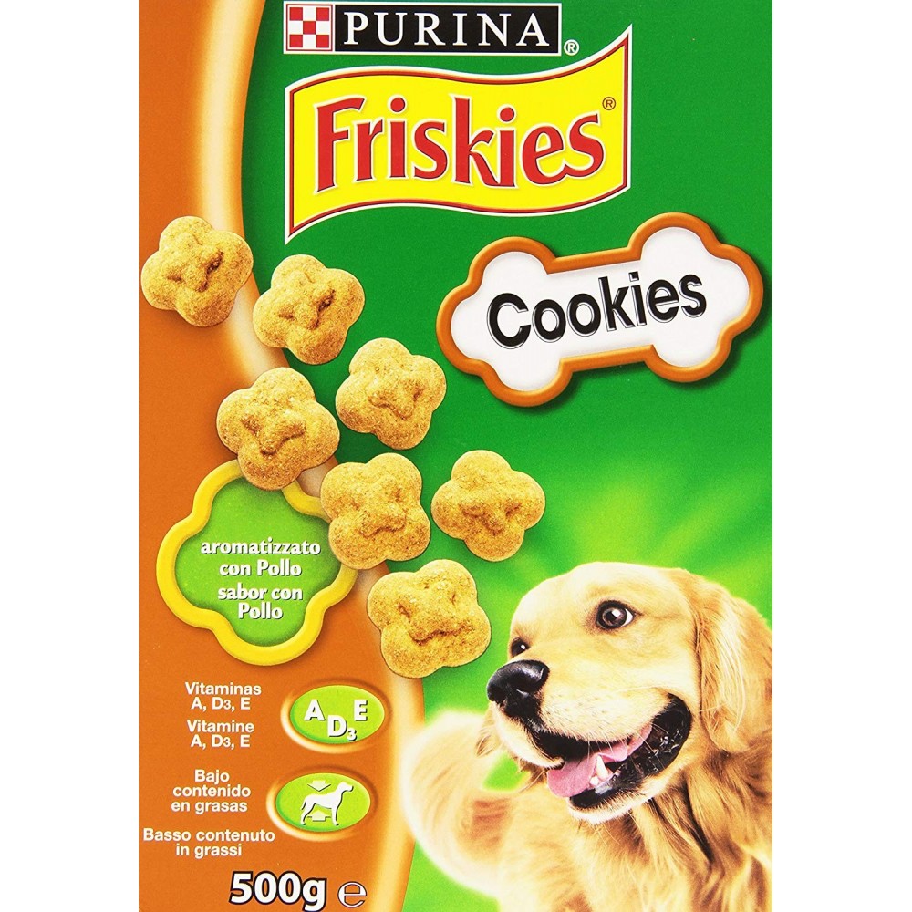 Friskies Cookies Alimento complementare per Cani Adulti Aromatizzati con  Pollo 500g