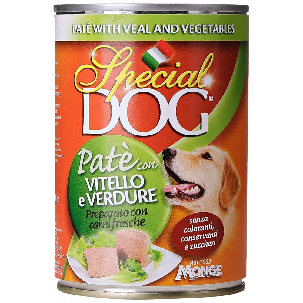 Monge SPECIAL DOG Vitello e Verdure scatoletta per cani da 400g vitamine