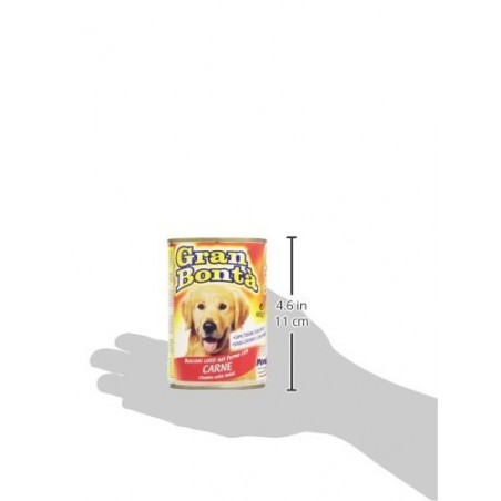 Pack 24x Monge GRAN BONTA' Bocconi con Carne scatoletta per cani da 400g  vitamine