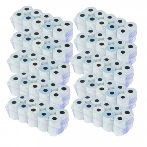 Pack 100 rotoli carta termica ONE OFFICE per pos 57mm x 20mt foro12mm 55gr