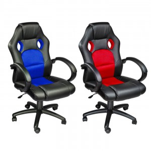 Sedia da ufficio Gaming Racer in ecopelle 4 ruote...