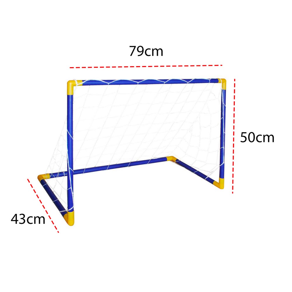 492062 Porta da calcio telaio in plastica rete per bambini smontabile