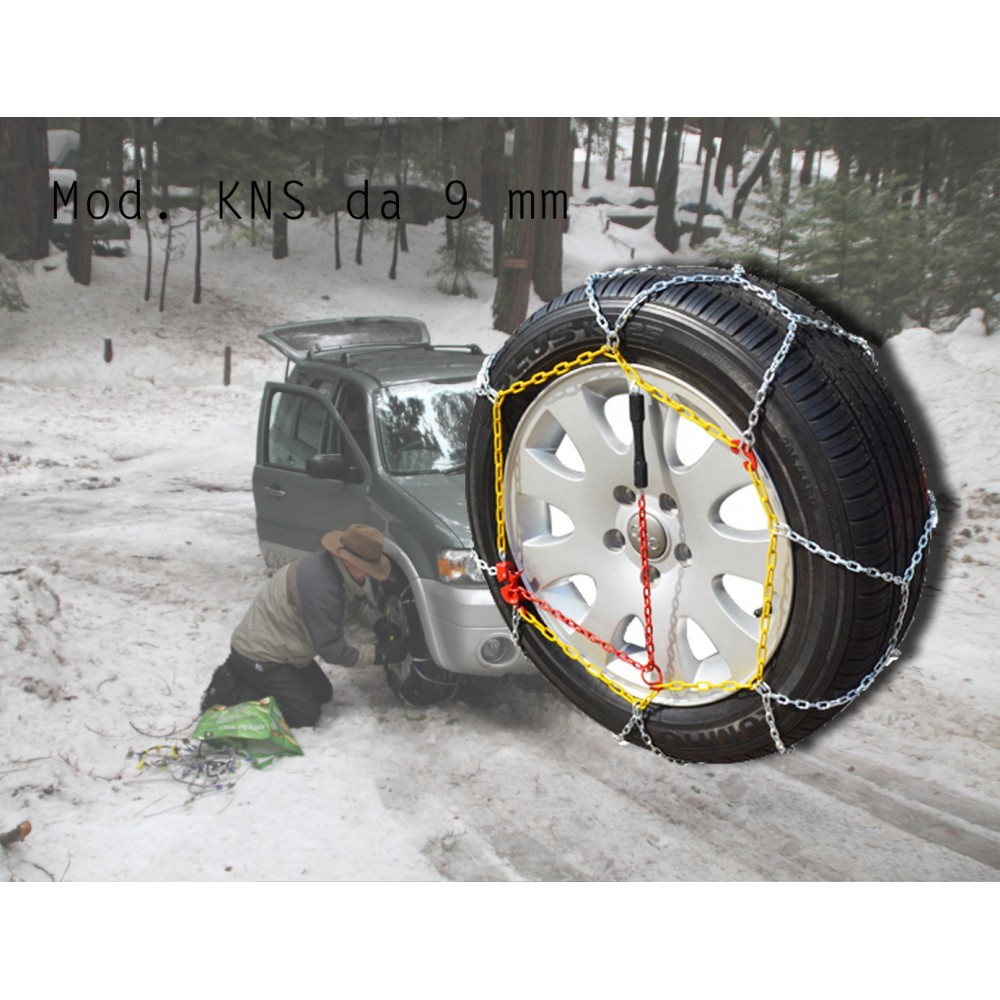 Catene da neve per auto KNS omologate e indispensabili da 20 a 130 varie  misure per