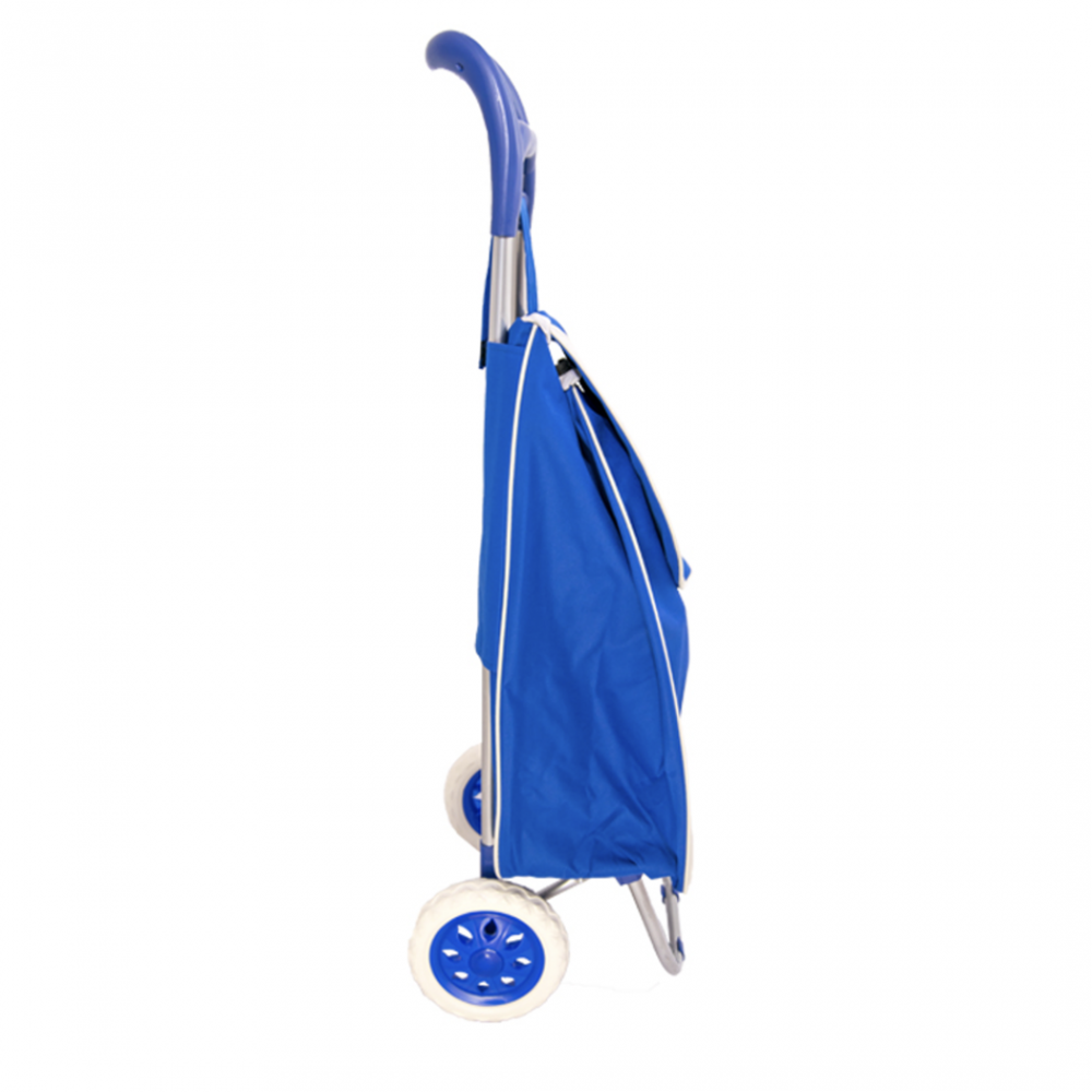 Trolley per la spesa con borsa colore BLU in poliestere art.741057