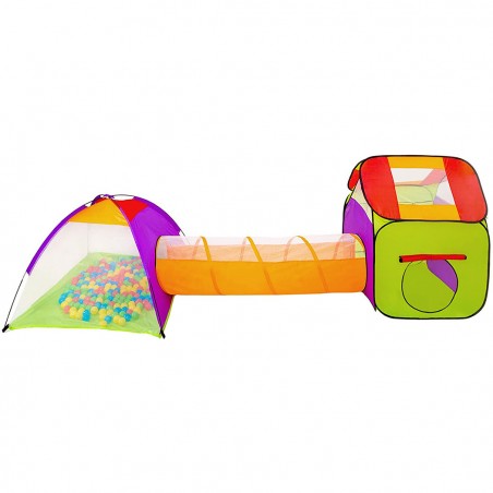 Tenda Igloo per Bambini con Tunnel e 200 Palline montaggio pop up playground