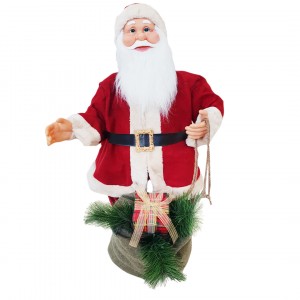 Babbo Natale con Vestito Rosso e Crema 144206 80H cm con...