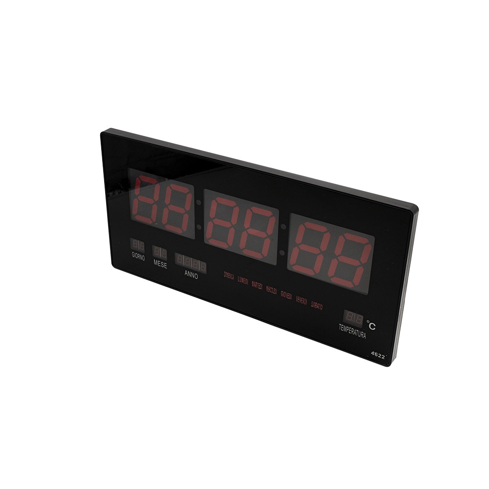 Orologio digitale da parete led 136151 con calendario e controllo