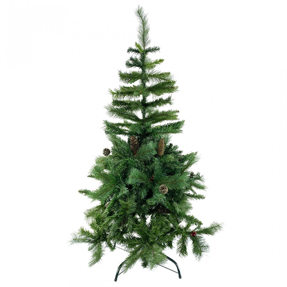 Image of Albero Di Natale 150H Cm 164043 Con 504 Rami Pieghevoli In PVC Abete Artificiale052