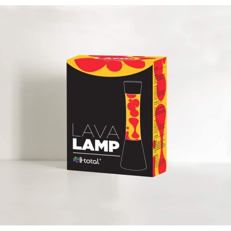 Lampada I-TOTAL Lava Lamp Base Nera con Magma Verde e Giallo