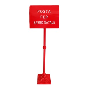 Cassetta della Posta di Babbo Natale 110cm Rossa 280032...