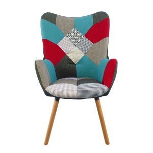 Poltrona Sedia Relax Patchwork Design Moderno con...