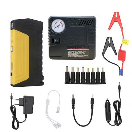 Avviatore per auto jump starter compressore torcia portatile