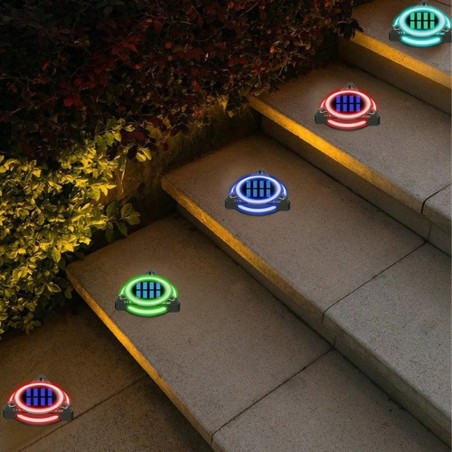 Faretto Solare Luce Led RGB Triangolo da Giardino con Sensore Crepuscolare  IP68