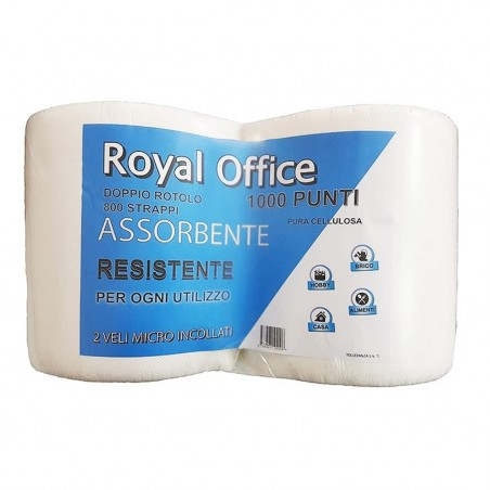 Royal Office Bobina Carta 1000 Strappi Rotoloni Conf Da 2 