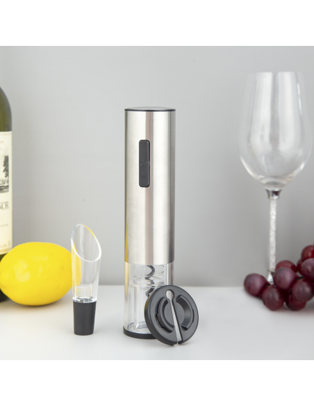 Apribottiglie Elettrico a Batterie Cavatappi Automatico Set da Vino in  Acciaio